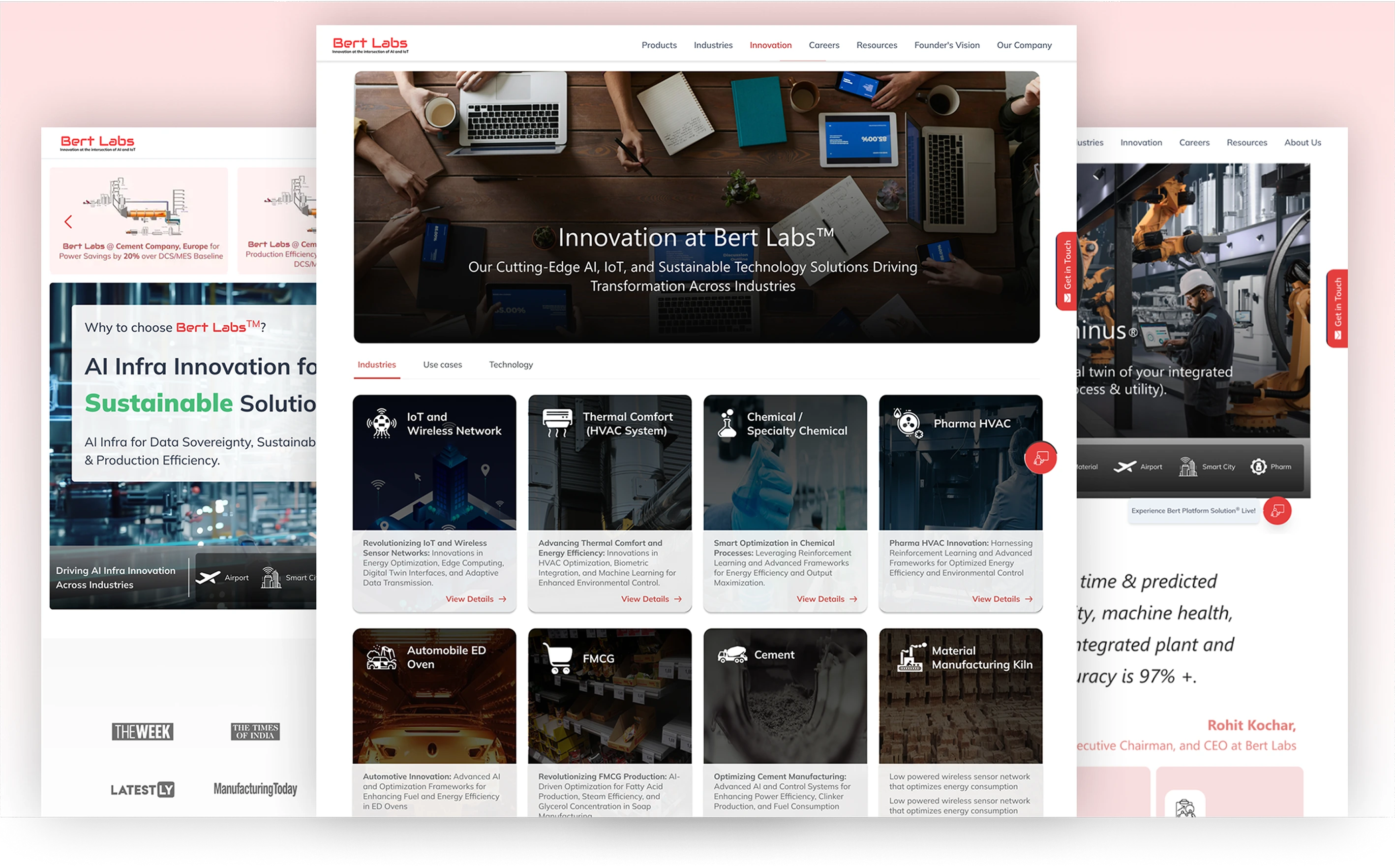 Bert Labs Website Redesign